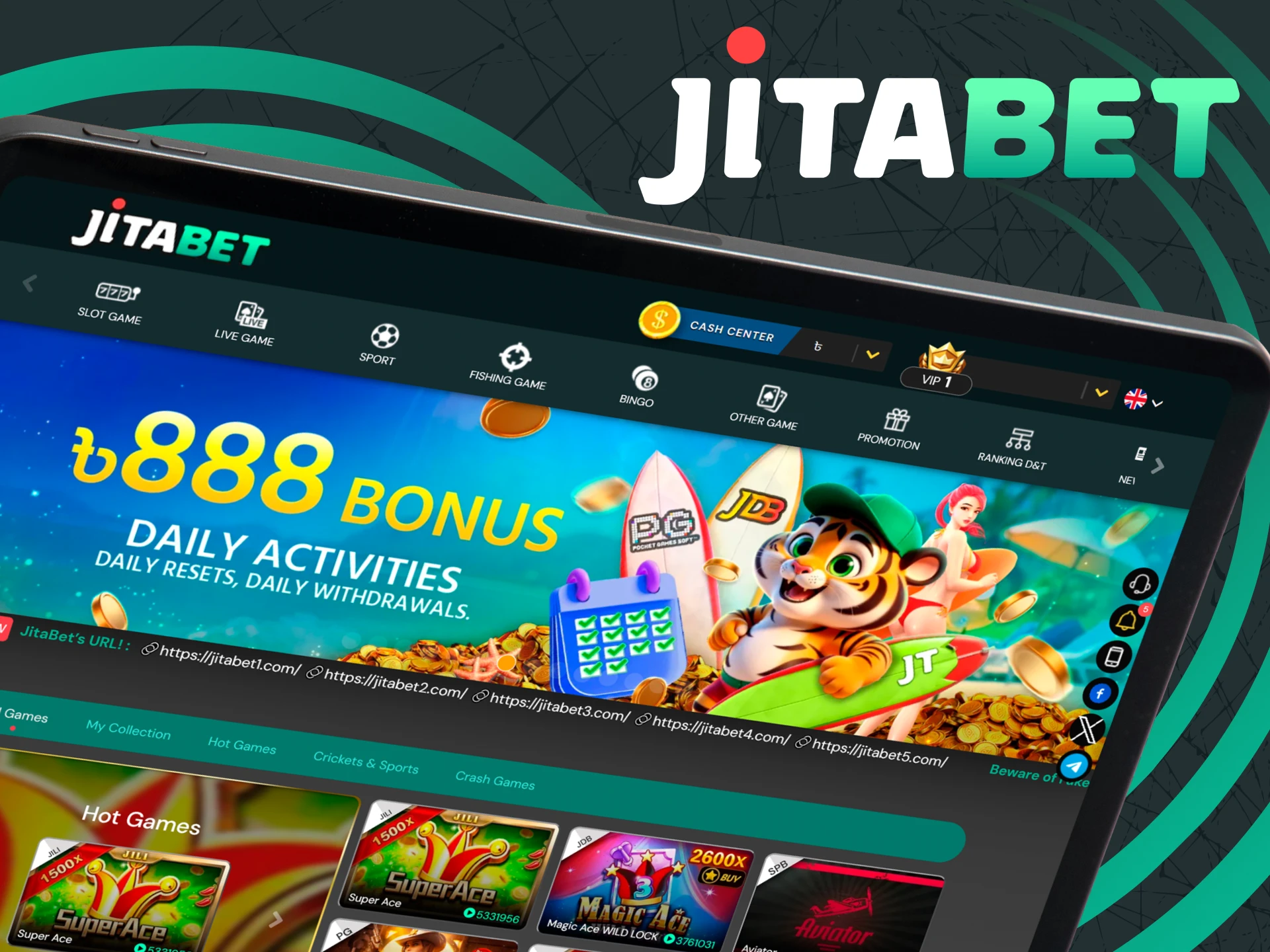 Jitabet is a multifunctional and convenient site.