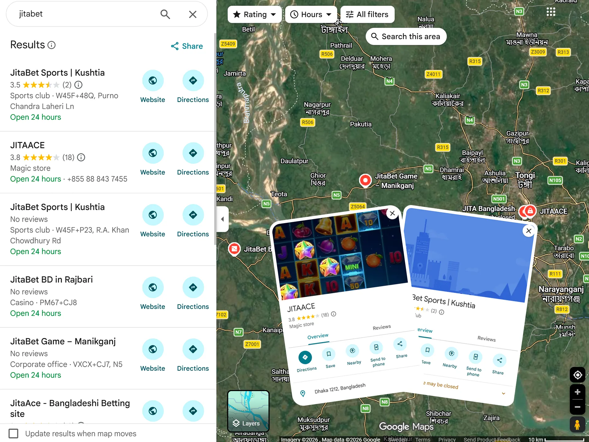 Find our location details on the Jitabet site now.