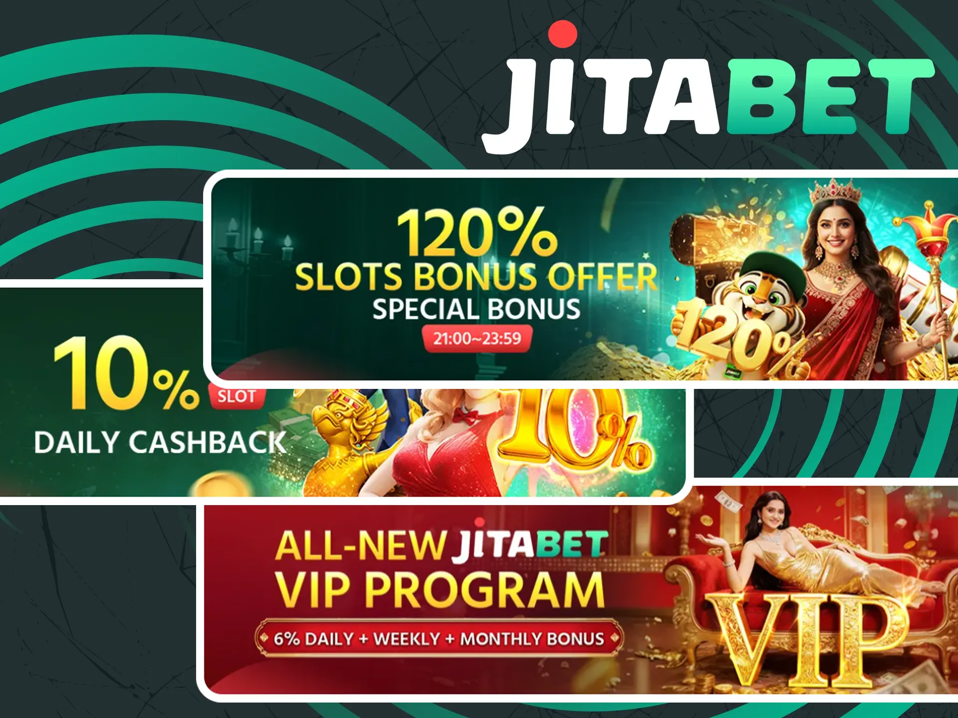 Find promotions for regular players on the Jitabet site now.